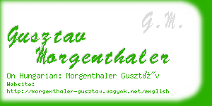 gusztav morgenthaler business card